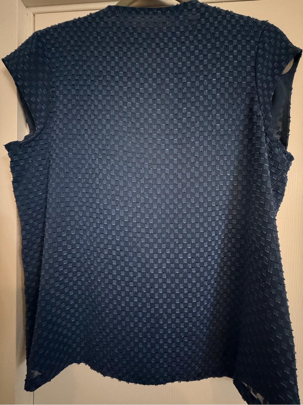 Calvin Klein Blue Textured Sleeveless Top